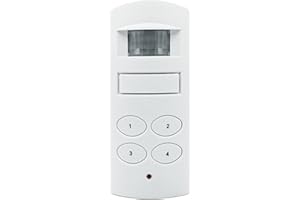 MOSAIC ALARM Keypad Motion Sensor Alarm for Garage, Shed. Loud 130dB Siren. USB Powered Indoor Infrared Home Security System for Door, Window. Cordless Battery Operated Travel PIR Motion Detector Simple Alert