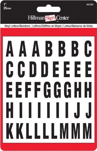 The Hillman Group 842286 1-Inch Die-Cut Letters and, Numbers Kit, Black The Hillman Group