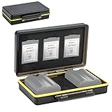 XQD Card Holder & Camera Battery Case for 3 XQD Cards + 2 Camera Batteries ≤59x39x20mm fits Nikon EN-EL15 EN-EL15a EN-EL15b on Z6 Z7 D850 D7500 D810A D810 D800 D800E D750 D610 D500 D7200 D7100 D7000