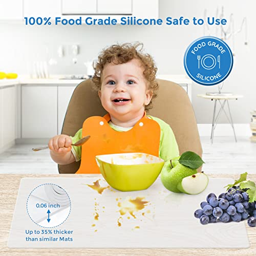 UNINAI 2 Pack Extra Large Silicone Mat 25” x 17”x 1.55mm , Thicker