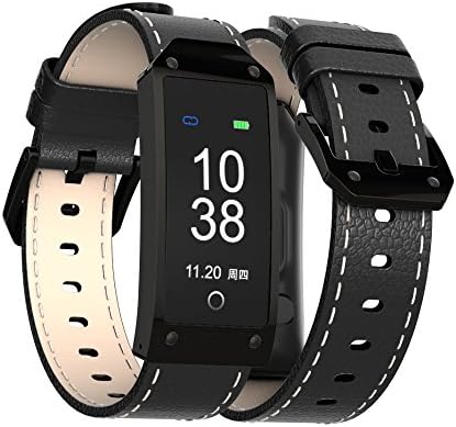 CESSBO Y2 Stainless Smart Fitness Leather Straps Band Interchangeable Smart Fitness Watch Band Blood Pressure Heart Rate Monitor Wrist Watch Intelligent Bracelet Fitness