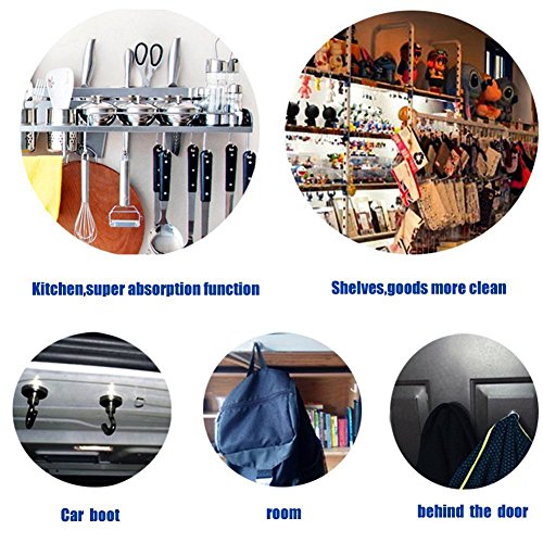 AUTIDEFY Magnetic Hook, 12Pound Heavy Duty Strong Powerful Hanging Hooks D16 Multi-purpose Indoor Outdoor Kitchen Bathroom Bedroom Garage Lockers Office (Black)
