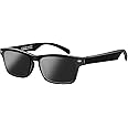 CatXQ Smart Glasses,Wireless Bluetooth,IP5 Waterproof,Air Conduction Sound (Music&Call) for All Smart Devices Support DIY Lens Replacement - Polarized Lens Sunglasses