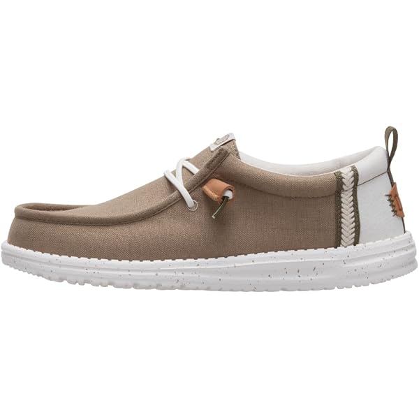 Hey Dude Wally Eco Linen Brown Slip On Loafer Shoes Men’s 13 Lightweight Easy On Hey Dude Wally Eco Linen Dark Brown Slip On Loafer Shoes  main image 2