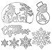 Merry Christmas Cutting Dies Set Xmas Snowman Snowflake Tree Dies Cuts Metal Stencil Template for DIY Scrapbook Album Paper Card Making Craft Decoration