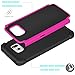Tekcoo for Galaxy S6 Case, [Tmajor Series] [Hot Pink/Black] Shock Absorbing Hybrid Rubber Plastic Impact Defender Rugged Slim Hard Case Cover Shell for Samsung Galaxy S6 S VI G9200 GS6 All Carriers
