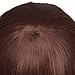 ColorGround Medium Long Brown Anime Cosplay Wig Cut Bangs