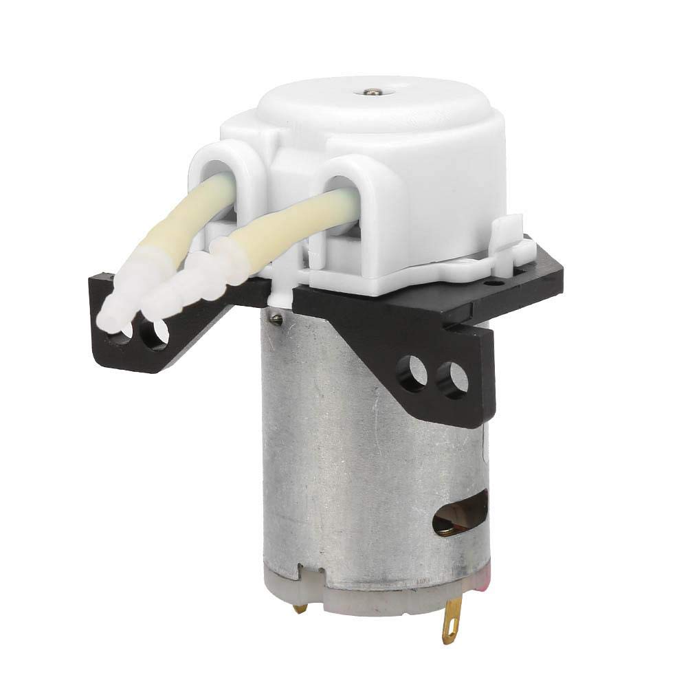 Yanmis Peristaltic Pump, DC6V Dose Pump Micro Water Liquid Peristaltic Pump Widely Used in Experiments, Biochemical Analysis, Biotechnology 2 * 4mm(White)