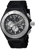 Technomarine Men's Cruise Stainless Steel Quartz Watch with Silicone Strap, Black, 5.7 (Model: TM-115148