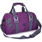 Small/Large Dance Duffle Bag For Girls Sport Gym Bags For Women Yoga Bag (Large, Purple)