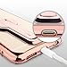 Ocyclone iPhone 6 Plus/6s Plus 360° Kick-Stand Case, [Air Cushion Technology] Plating Glitter TPU Soft Slim Fit Crystal Clear Protection Case for Apple iPhone 5.5 inch (Rose Gold)