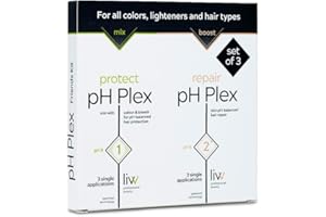 LIW pH Plex Steps 1&2 Protect & Repair Hair Care Treatment - Use with Home Hair Color & Bleach Products - Salon Quality Professional Results at Home - Friends Kit (3 Sachets of Steps 1 & 2)