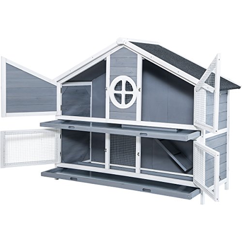 Купить Purlove Rabbit Hutch Wood House Pet Cage For Small Animals в