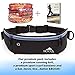 Running Belt - iPhone X 6 7 8 Plus & Samsung Phone Pouch for Runners | Best Women Men Kids Reflective Waist Pocket Belt Gear for Fitness Gym Hiking Workout + Bandana Sports Scarf by ROCCA (Black)