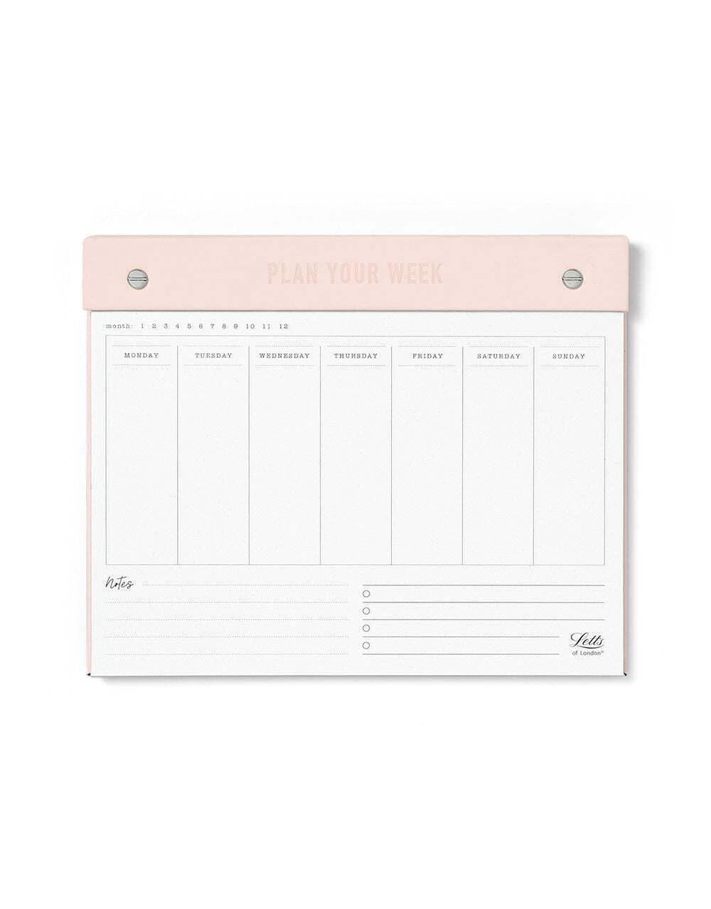Letts Conscious Undated Weekly Notepad - rosewater