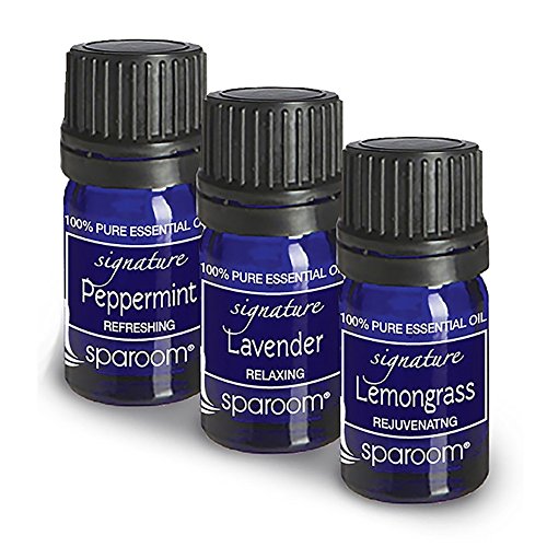 SpaRoom 100% Therapeutic Grade Essential Oil Everyday Sensory 3-Pack (Lavender/Lemongrass/Peppermint), 5ml SpaRoom 100% Therapeutic Grade Essential Oil Everyday Sensory 3-Pack (Lavender/Lemongrass/Peppermint), 5ml