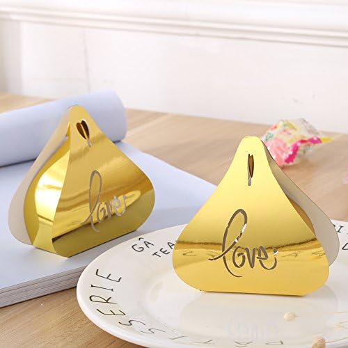 Party Favor Boxes Birthday Wedding - Siduo 2017 New Design Gold Candy Boxes Love Pattern Including 50pcs