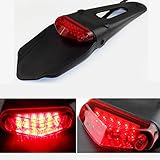 Rear Fender LED Brake Tail Light Lamp W/ Bracket for Off-road Motorcycle Motocross Dirt Bike Custom Motorbike