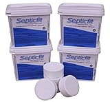 Septicfit Septic Chlorine Tablet - 4 Pail Value Pack - 6 Tablet Pails - 8.2 lbs