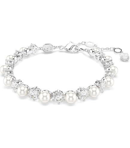 Amazon.com: Swarovski Remix Strand Bracelet, Crystal Pearls and