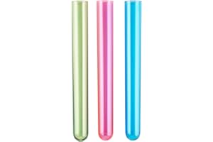 GUFFMAN 5 5/8" Neon Plastic Test Tube Shot Assorted Colors 3/4 oz Shooter - 100 Pack