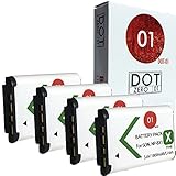 4x DOT-01 Brand 1800 mAh Replacement Sony M8 Batteries for Sony HDR-CX440 Camcorder and Sony M8