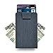 VBAX RFID Minimalist Slim Wallet for Men and Women, Holds Up to 12 Cards, Cash, Key Thin and Lightweight Credit Card Holder Grey Waterproof Microfiber