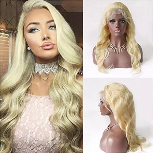 Fabeauty Blonde Virgin Hair Lace Front Wig With Baby Hair Brazilian 613 Blonde Lace Frontal Wigs For Black Women lueless Full Lace Wig #613 Body Wave 150% Density (22, 130% Density)