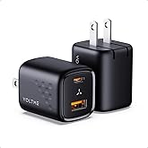 VOLTME USB C Charger 30W, 2-Pack Dual Port Fast Charger Block, Compact Wall Charger Foldable Plug Adapter for iPhone 17/16/15/14 Series, Samsung S25/S24/S23/S22, iPad Pro, Pixel, MacBook Air