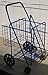 Swivel Wheels FOLDING SHOPPING/LAUNDRY CART with Double Basket Cart - Blue