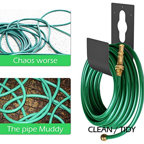 Garden Hose Holder, Upgrade Metal Garden Hose Holder Heavy Duty Water