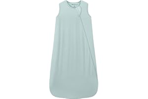 Mosebears Unisex Baby Sleep Sack 1.0 TOG, Supersoft Rayon Made from Bamboo Wearable Blanket with 2-Way Zipper (Calm Sage,6-18 Months)
