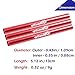 TRIWONDER Tent Pole Repair Splint Repair Kit Spare Repair Tube for Diameter 8.5-10.5mm (Red - 4 Pack)