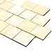 100 Pack 1x1 Wooden Squares for Crafts, Unfinished Wood Pieces for DIY Cutout Tiles