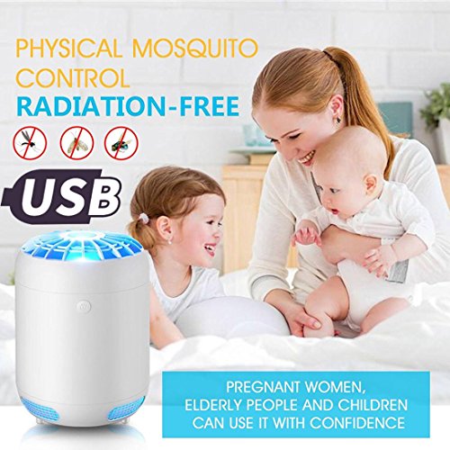 Clearance! CieKen Electric Fly Bug Zapper Mosquito Insect Killer LED Light Trap Lamp Pest Control (White)