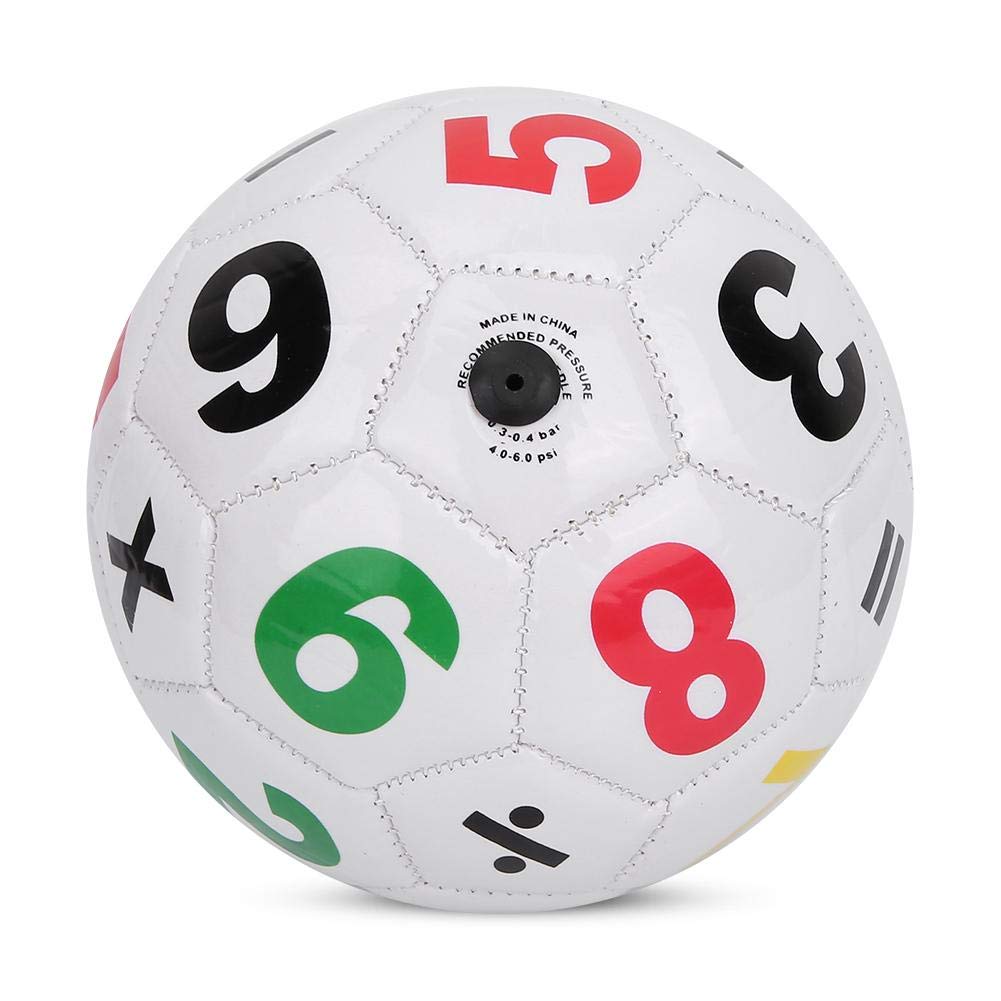 VGEBY1 Kids Toy Soccer, Two Colors Option Carton Football Soccer Ball In Size 2 For Kids Sport Exercise(White)