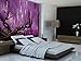 Photo Wallpaper – Wisteria – Picture Decoration Purple Chinese Tree Mystic Forest Fairy Tale Avenue Nature Garden Landscape Image Decor Wall Mural (82.7x55.1in - 210x140cm)