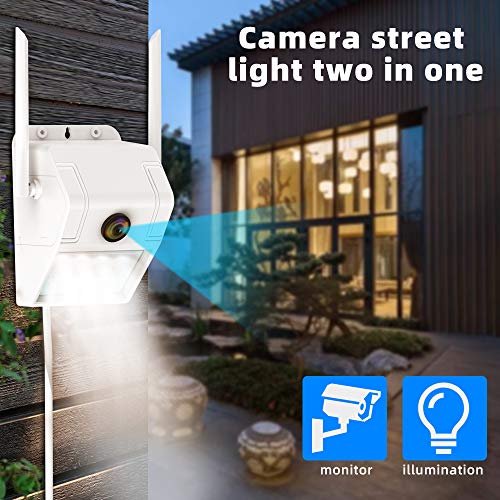 SDETER WiFi Security Camera with Motion Sensor Floodlight Outdoor, 1080P Night Vision Motion Detection Two-Way Talk Waterproof