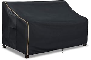 LSongSKY Patio 3-Seater Sofa Cover,Outdoor Couch Cover Fits up to 76W x 32.5D x 33H Inches,100% Waterproof Heavy Duty Patio Furniture Covers,Black
