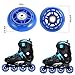 RUNACC Inline Roller Skate Wheels 82A 70mm Premium for Replacement Rollerblade Wheels with Bearings (Blue- Set of 8) (82A-Blue-8pcs) (82A-8pcs-Blue)