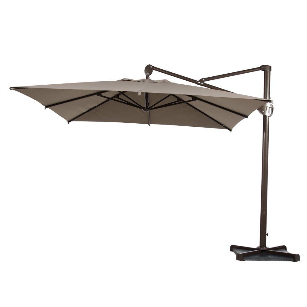 10 ft Rectangular offset Patio Cantilever Umbrella with Cross Base&Storage Cover eBay