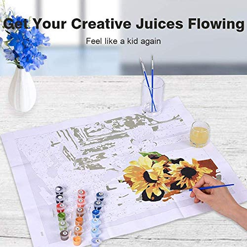 Paint by Numbers for Adults Children German Shepherd Pet Dog Animal DIY Digital Painting by