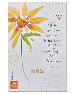 Image of American Greetings Sunflower Thank You Card with Glitter