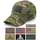 Uphily Tactical Operator Caps with Patches for Men