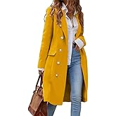 IDEALSANXUN Womens Long Wool Coat for Women Fall Winter Trench Coat Trendy Jackets