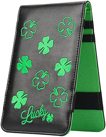 Big Teeth Golf Scorecard Holder Yardage Book Lucky Clover Pattern Golf Accessories Big Teeth Golf Scorecard Holder Yardage Book Lucky Clover Pattern Golf Accessories