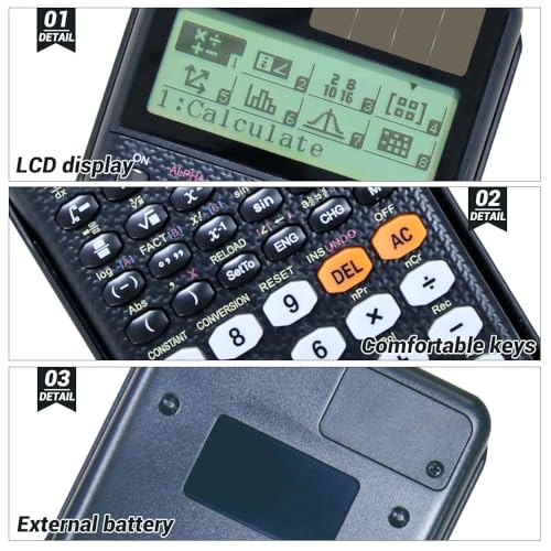 FX-991EX Scientific Calculator with 552 Functions, Multi-function Calculator Scientific Engineering Scientific Calculator, 10+2 Digits Written Display Calculators Portable Calculators for Students