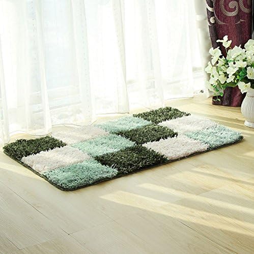Super Microfibre Anti Slip Bath Mat Bedroom Rug Soft Carpet Doormat,45X75CM,Green