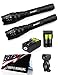 2X Police Tactical 5000 Lumens Led Flashlight 18650 Cree T6 XML Torch + Battery + Charger + 1xBicycle Flashlight Mount + User Manual