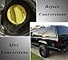 YITAMOTOR Locking Gas Cap Black Fuel Door Aluminum Gas Tank Cover With Lock & Keys Compatible for 03-09 Hummer H2 SUT SUV